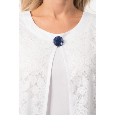 Women's tunic, size 42, white color-3