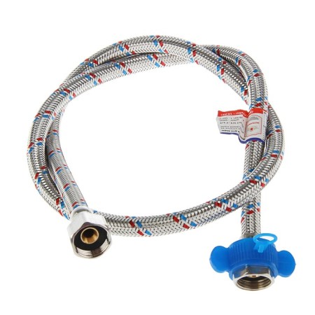 Flexible eyeliner Aquakratos, nut, 100 cm, stainless steel, with a key for installation