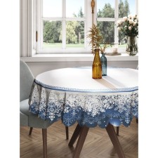 The tablecloth “Snow spruce”, round, Saten, d = 150 cm