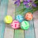 Rubber ball "Cracks", 2.5 cm, Mix colors