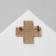 Brooch "Medicine" Cross, Blue Blue in Gold