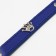 Collar "crown" with metal decor and rhinestones, 36 x 1.4 cm, Osh 24-31, blue