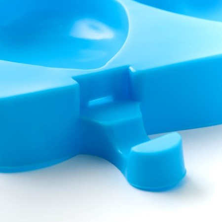 Ice Cream Form “Heart”, silicone, 37 × 15 × 2.5 cm, 4 cells (9.2 × 8.4 cm), Mix color-6