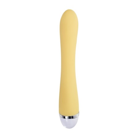 Vibrator Flovetta by Toyfa Aster with a clitoral stimulator, silicone, 22 cm, yellow color-2