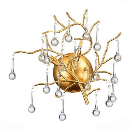 Sconces st. SL1651.201.02. Anzio. 2x5 watts, G9, 4000k, 32x40 cm, golden color-3