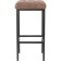 Stool Bar loft Metal/fabric, black/brown 35x35x65 cm