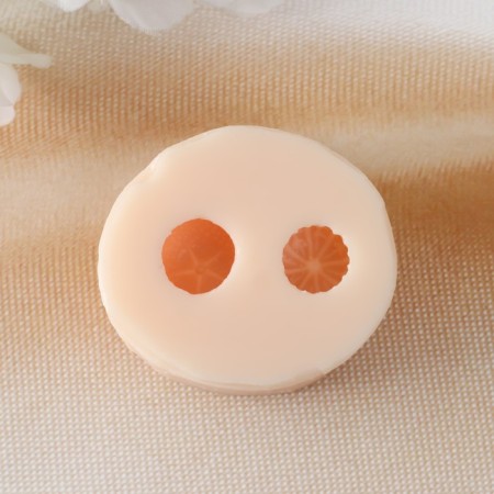 Silicone Mold "Mandarin - Orange" 1.5x1.5x1.3 cm; 1.1x1.1x1 cm-1