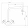 Fashun A4019 kitchen mixer, two -wound, zinc, chromium color