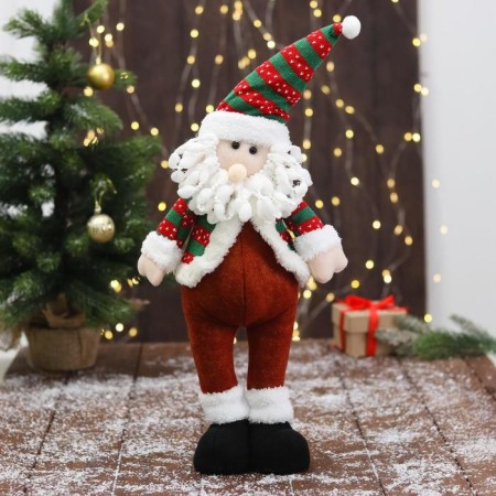 Soft toy "Santa Claus - Puzanchik" 10x52 cm, red -green