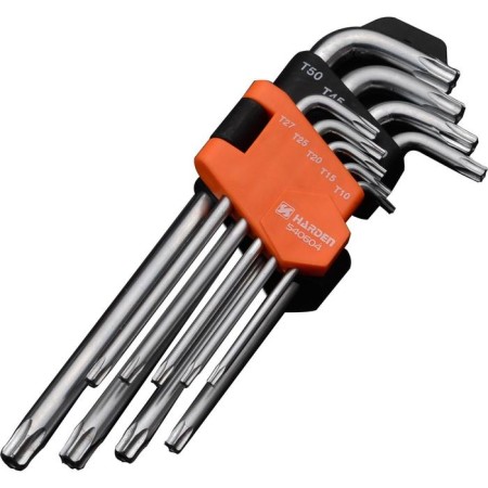 Набор ключей имбусовых HARDEN 540604, TORX, CrV, 9 шт., 18 см-1