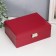 Casket to the leatherette for jewelry "Red matte" 9x23x17 cm