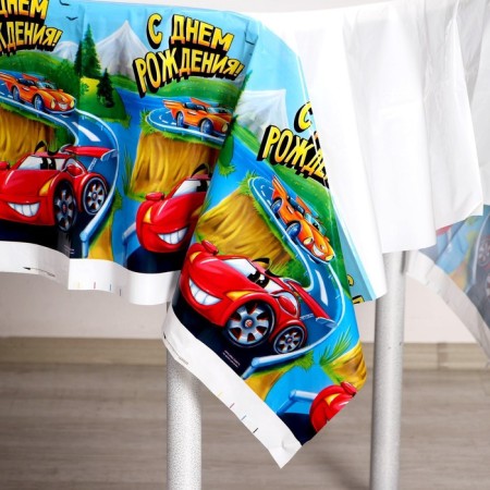 The single tablecloth "Happy Birthday", machine, 180x137cm-2