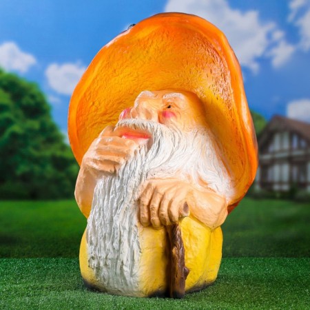 Garden figure "Mushroom old man Borovik" huge 64x46cm-1