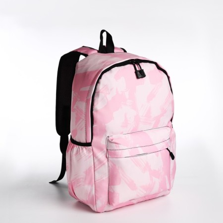 Young backpack from textiles on lightning, 3 pockets, pink color-2