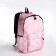 Young backpack from textiles on lightning, 3 pockets, pink color