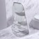 Organizer for storing cosmetic supplies, 3 sections, 16.2 × 13.5 × 33.5 cm, white/transparent color