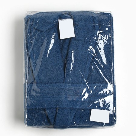 Terront Ethel bathrobe, male size 48-50 Blue color, 100% cotton, 320 g/m2-6