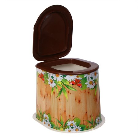 Country toilet, h = 36 cm, without a bottom, with holes for attaching to the floor, mix-2
