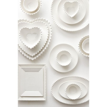 Porcelain salad magistro "Heart", 550 ml, D = 15.5 cm, white color-6