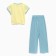 Kit for girls, yellow/mint color, height 134 cm