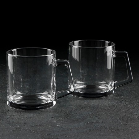 Set of glass mugs BASIC, 370 ml, 2 pcs-1