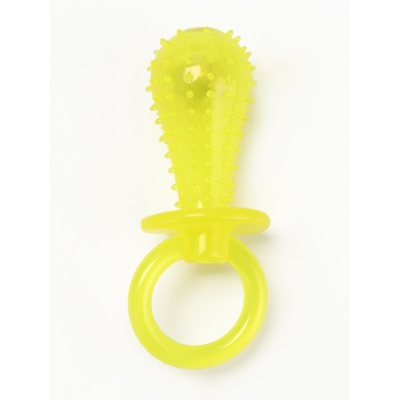 Chewing toy "nipple" Transparent, pp, 9.5 cm, yellow-1