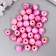 Beads for creativity Plastic "Balls sharing pink" set 20 g d = 1 cm