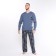 Kit (longshit, trousers) male, dark blue color, size 58