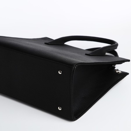 Female bag Textura, tout, average size, black color-3