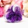 Soap roses, purple, set 3 pcs