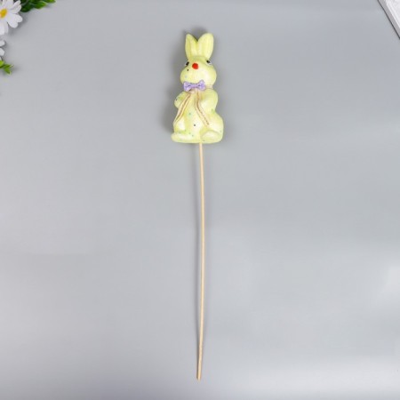 Decor on the stick "Rabbit - confetti, with a bow" mix 15 cm