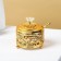 Sugar "Darina", 200 ml, 9 × 10 cm, with a spoon, gold color