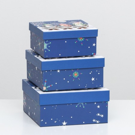 A set of boxes 3 in 1 15.5x15.5x7.5 - 18x18x8.5 - 20x20x9.5 cm.-1