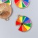 Decor for creativity Metal, enamel "Rainbow slices" 2x1.7 cm