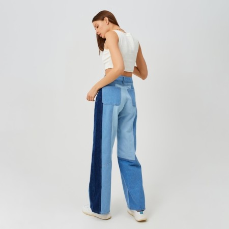Women's jeans minku Blue color, size 46-6