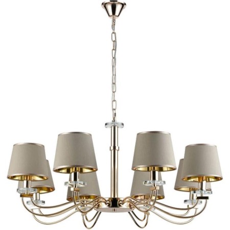 OLIMPIA chandelier, 8x40W E14, color gold