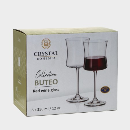 A set of glass glasses for red wine Buteo, 350 ml, 6 pcs-7