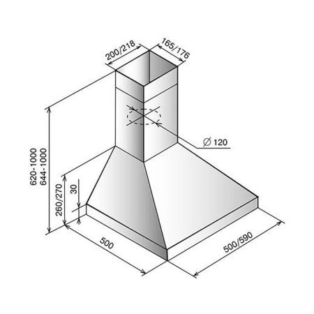 Elikor Excuse "Venta" 50p-430-p3l, fireplace, 430 m3/h, 3 speeds, 50 cm, white-1