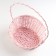 Wicker basket, 26x21x8x13x32 cm, pink, willow