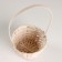 Wicker basket, d13x9xh330cm, white, bamboo