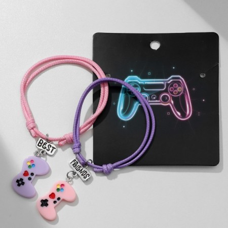Bracelets "Demetrons" game joysticks, lilac-pink color, 7 cm-1