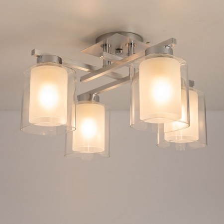 Ceiling Citilux Cutilux CL111140, 42.5x42.5x24.5 cm, 4x75W, E27, Gray color-3