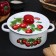 Pan, 2 l, metal cover, plastic handle, induction, mixture mix, white color