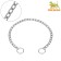 Collar - Metallic a single strain, 60 cm, wire thickness 3 mm