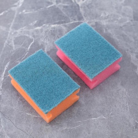 Set of domestic sponges with a cleaning layer of the share "Profile", 9 × 6.5 × 4.5 cm, 2 pcs-1