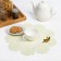 SALFT LELDER DOLE "FLOWERS" Beige color, D 30 cm, 100% p/e, felt