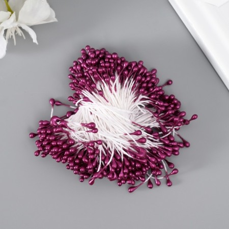 Stamens for flowers "droplets Gloss Bordeaux" set 300 pcs length 6 cm