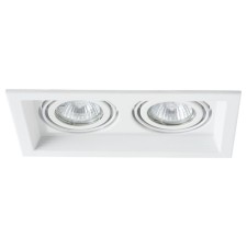 Точечный встраиваемый светильник Arte Lamp Canis A6661PL-2WH, GU10, 2х50 Вт, 13х23х4.5 см, белый
