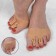 Correctors - separators for the toes, on the cuff, breathing, 2 separators, silicone, 8 × 7 cm, pair, beige color