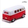 Metal machine Volkswagen Transporter T1, 1:32, doors, inertia, red color open